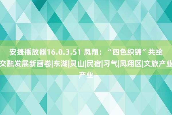 安捷播放器16.0.3.51 凤翔：“四色织锦”共绘交融发展新画卷|东湖|灵山|民宿|习气|凤翔区|文旅产业