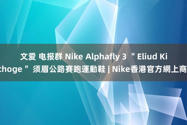 文爱 电报群 Nike Alphafly 3 ＂Eliud Kipchoge＂ 须眉公路賽跑運動鞋 